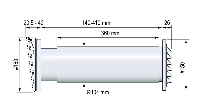Приточный клапан Fresh TL 98DE