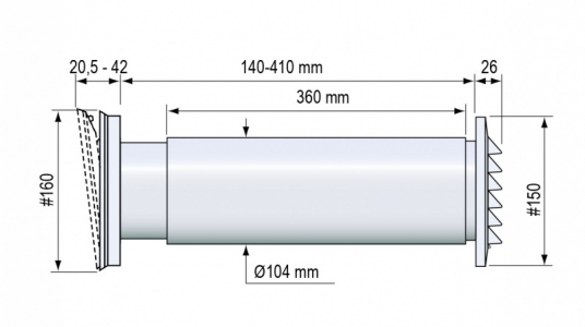 Приточный клапан Fresh TL 98DE
