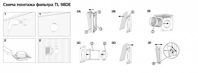 Приточный клапан Fresh TL 98DE